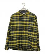 THE NORTH FACEザ ノース フェイス）の古着「ロングスリーブストレッチフランネルシャツ」｜イエロー×ブラック