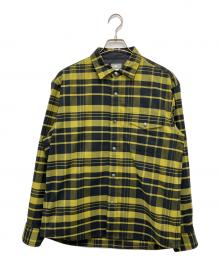 THE NORTH FACE（ザ ノース フェイス）の古着「ロングスリーブストレッチフランネルシャツ」｜イエロー×ブラック