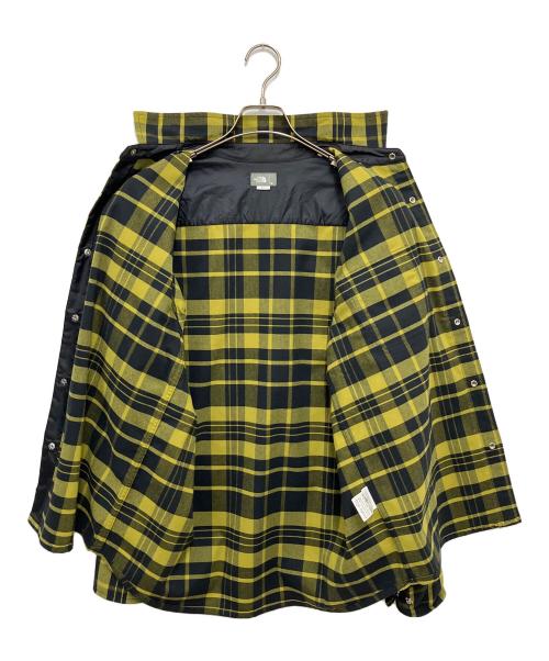 THE NORTH FACE（ザ ノース フェイス）THE NORTH FACE (ザ ノース フェイス) ロングスリーブストレッチフランネルシャツ イエロー×ブラック サイズ:Mの古着・服飾アイテム