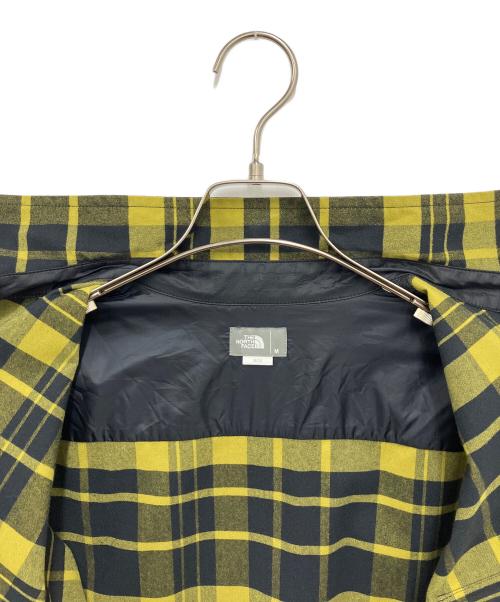 THE NORTH FACE（ザ ノース フェイス）THE NORTH FACE (ザ ノース フェイス) ロングスリーブストレッチフランネルシャツ イエロー×ブラック サイズ:Mの古着・服飾アイテム
