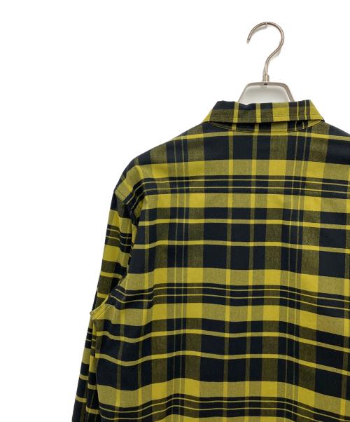 THE NORTH FACE（ザ ノース フェイス）THE NORTH FACE (ザ ノース フェイス) ロングスリーブストレッチフランネルシャツ イエロー×ブラック サイズ:Mの古着・服飾アイテム