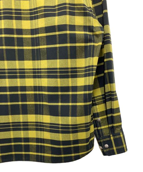 THE NORTH FACE（ザ ノース フェイス）THE NORTH FACE (ザ ノース フェイス) ロングスリーブストレッチフランネルシャツ イエロー×ブラック サイズ:Mの古着・服飾アイテム