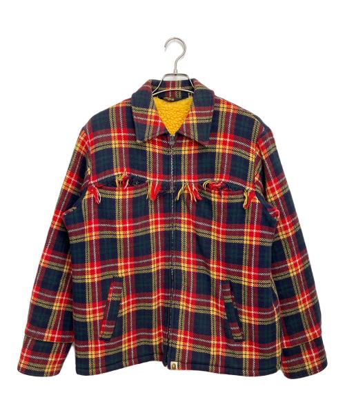 A BATHING APE（ア ベイシング エイプ）A BATHING APE (ア ベイシング エイプ) カバーオール レッド×ネイビー サイズ:Mの古着・服飾アイテム