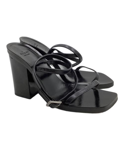 GUCCI（グッチ）GUCCI (グッチ) アンクルストラップパンプス ブラック サイズ:34 1/2の古着・服飾アイテム