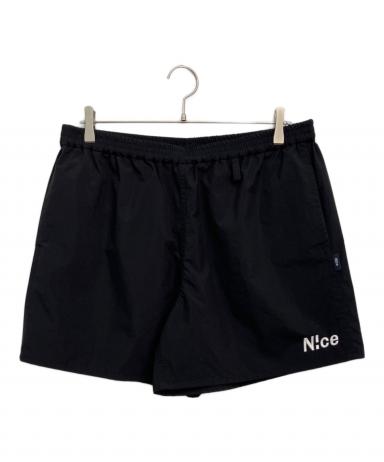 中古・古着通販】N!ce (ナイス) ナイロンショートパンツ ブラック