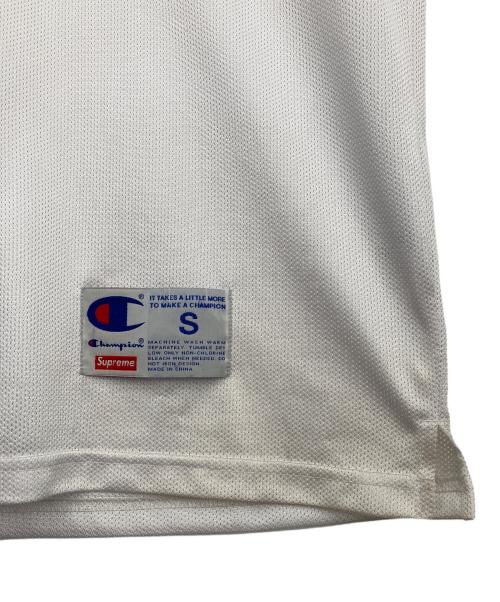 SUPREME（シュプリーム）Supreme (シュプリーム) Champion (チャンピオン) メッシュTシャツ ホワイト×ブラック サイズ:Sの古着・服飾アイテム