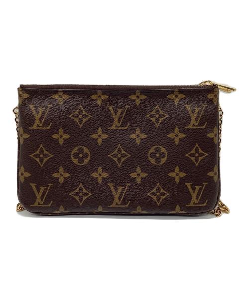 LOUIS VUITTON（ルイ ヴィトン）LOUIS VUITTON (ルイ ヴィトン) ヴィヴィエンヌ ポシェット ドゥーブルジップ ブラウンの古着・服飾アイテム