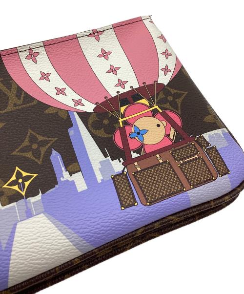 LOUIS VUITTON（ルイ ヴィトン）LOUIS VUITTON (ルイ ヴィトン) ヴィヴィエンヌ ポシェット ドゥーブルジップ ブラウンの古着・服飾アイテム