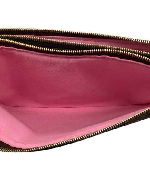 LOUIS VUITTON（ルイ ヴィトン）LOUIS VUITTON (ルイ ヴィトン) ヴィヴィエンヌ ポシェット ドゥーブルジップ ブラウンの古着・服飾アイテム