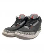 NIKEナイキ）の古着「Air Jordan 3 Retro OG」｜ブラック×グレー