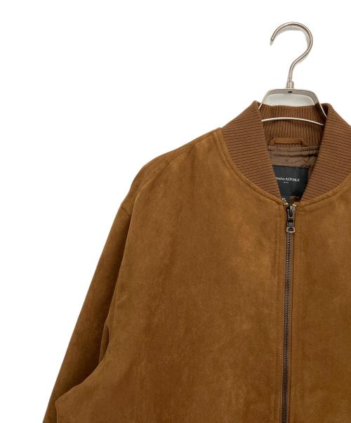 BANANA REPUBLIC（バナナリパブリック）BANANA REPUBLIC (バナナリパブリック) フェイクスウェードブルゾン ブラウン サイズ:XLの古着・服飾アイテム