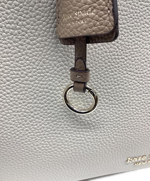 Kate Spade（ケイトスペード）Kate Spade (ケイトスペード) ハドソンカラーブロックラージワークトートバッグ ベージュ×ブラックの古着・服飾アイテム
