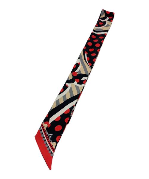 LOUIS VUITTON（ルイ ヴィトン）LOUIS VUITTON (ルイ ヴィトン) シルクスカーフ バンドーBB ポップモノグラム レッド×ブラックの古着・服飾アイテム