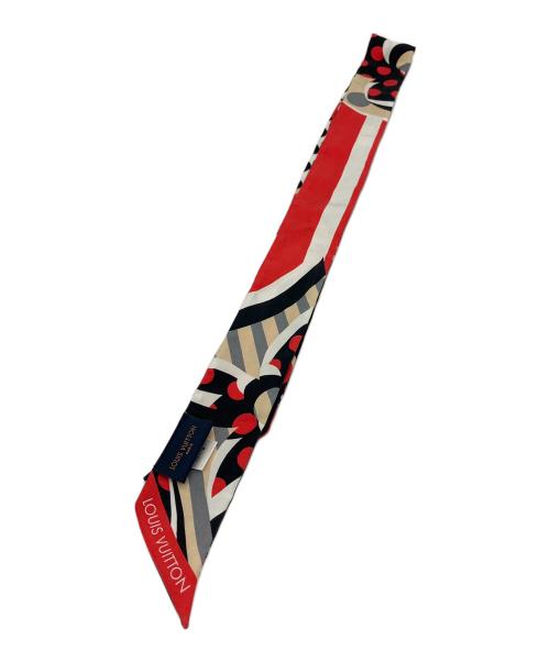 LOUIS VUITTON（ルイ ヴィトン）LOUIS VUITTON (ルイ ヴィトン) シルクスカーフ バンドーBB ポップモノグラム レッド×ブラックの古着・服飾アイテム