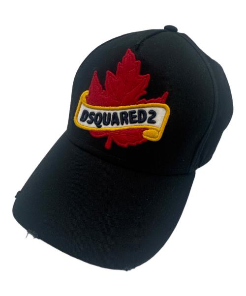 DSQUARED2（ディースクエアード）DSQUARED2 (ディースクエアード) キャップ ブラックの古着・服飾アイテム