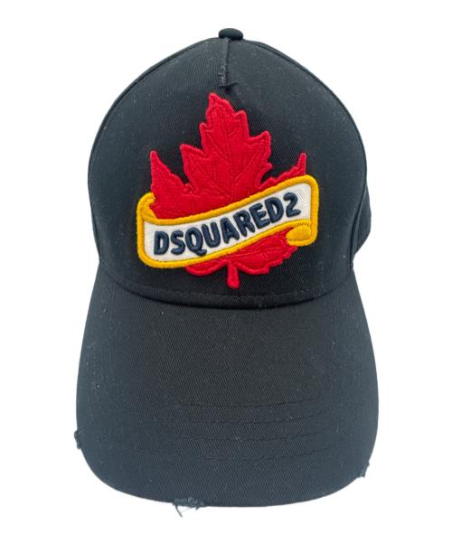 DSQUARED2（ディースクエアード）DSQUARED2 (ディースクエアード) キャップ ブラックの古着・服飾アイテム