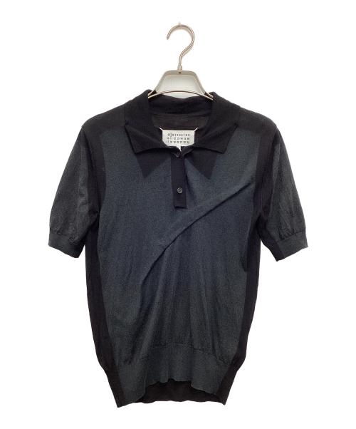 Maison Margiela（メゾンマルジェラ）Maison Margiela (メゾンマルジェラ) ニットポロシャツ ブラック サイズ:Sの古着・服飾アイテム