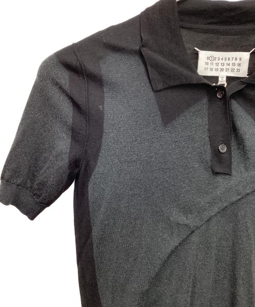 Maison Margiela（メゾンマルジェラ）Maison Margiela (メゾンマルジェラ) ニットポロシャツ ブラック サイズ:Sの古着・服飾アイテム