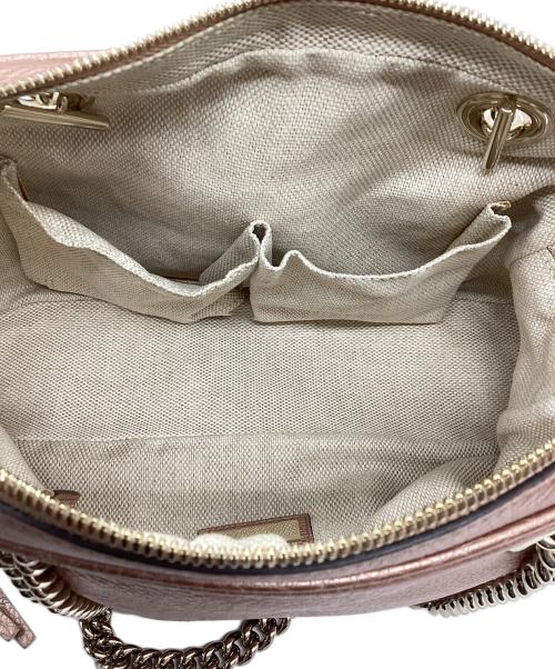 GUCCI（グッチ）GUCCI (グッチ) チェーンショルダーバッグ ピンクの古着・服飾アイテム