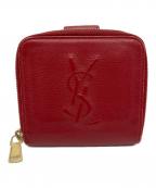 Yves Saint Laurentイヴサンローラン）の古着「2つ折り財布」｜レッド