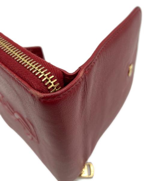 Yves Saint Laurent（イヴサンローラン）Yves Saint Laurent (イヴサンローラン) 2つ折り財布 レッドの古着・服飾アイテム