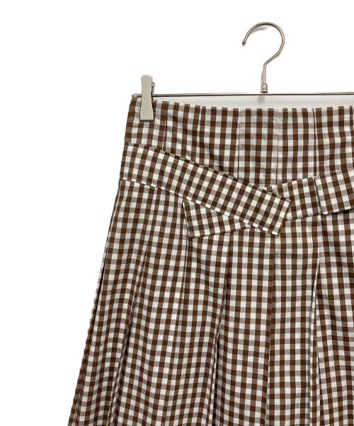 COMME des GARCONS（コムデギャルソン）COMME des GARCONS (コムデギャルソン) チェックプリーツスカート ブラウン×ホワイト サイズ:SSの古着・服飾アイテム