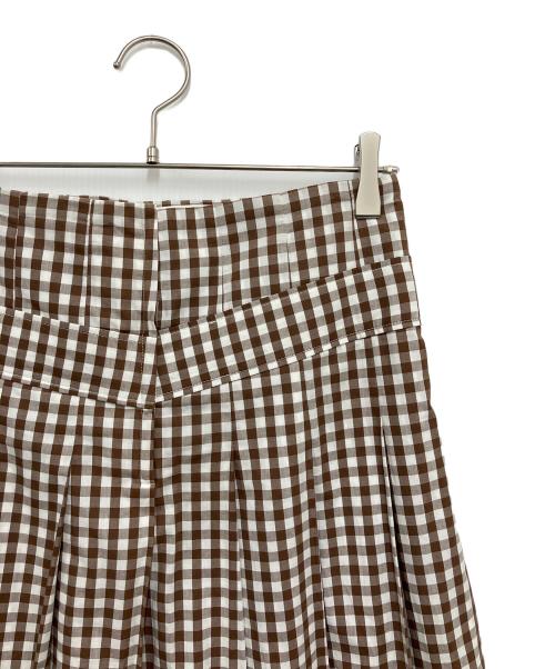 COMME des GARCONS（コムデギャルソン）COMME des GARCONS (コムデギャルソン) チェックプリーツスカート ブラウン×ホワイト サイズ:SSの古着・服飾アイテム