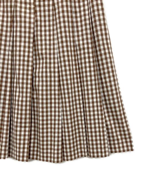 COMME des GARCONS（コムデギャルソン）COMME des GARCONS (コムデギャルソン) チェックプリーツスカート ブラウン×ホワイト サイズ:SSの古着・服飾アイテム