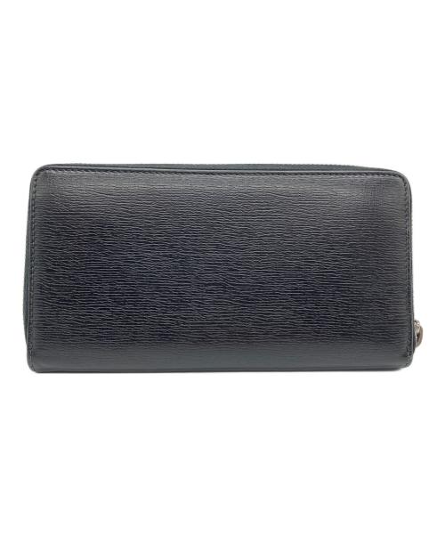 GUCCI（グッチ）GUCCI (グッチ) ラウンドファスナー長財布 ブラックの古着・服飾アイテム