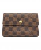 LOUIS VUITTONルイ ヴィトン）の古着「3つ折り財布 ダミエ ポルトフォイユ・アレクサンドラ」｜ブラウン