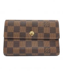 LOUIS VUITTON（ルイ ヴィトン）の古着「3つ折り財布 ダミエ ポルトフォイユ・アレクサンドラ」｜ブラウン