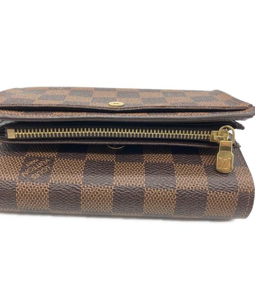 LOUIS VUITTON（ルイ ヴィトン）LOUIS VUITTON (ルイ ヴィトン) 3つ折り財布 ダミエ ポルトフォイユ・アレクサンドラ ブラウンの古着・服飾アイテム