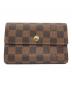 LOUIS VUITTON（ルイ ヴィトン）の古着「3つ折り財布 ダミエ ポルトフォイユ・アレクサンドラ」｜ブラウン
