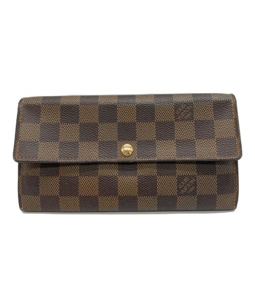 LOUIS VUITTON（ルイ ヴィトン）LOUIS VUITTON (ルイ ヴィトン) 長財布 ダミエ ポルトフォイユ・サラ ブラウンの古着・服飾アイテム