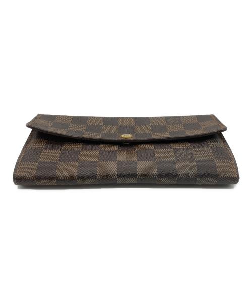 LOUIS VUITTON（ルイ ヴィトン）LOUIS VUITTON (ルイ ヴィトン) 長財布 ダミエ ポルトフォイユ・サラ ブラウンの古着・服飾アイテム
