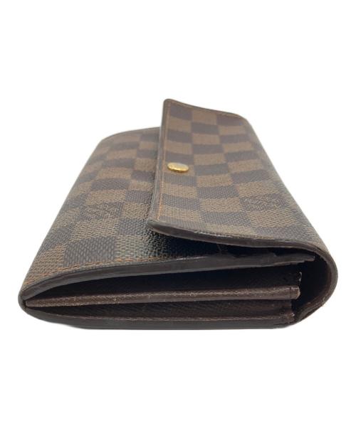 LOUIS VUITTON（ルイ ヴィトン）LOUIS VUITTON (ルイ ヴィトン) 長財布 ダミエ ポルトフォイユ・サラ ブラウンの古着・服飾アイテム