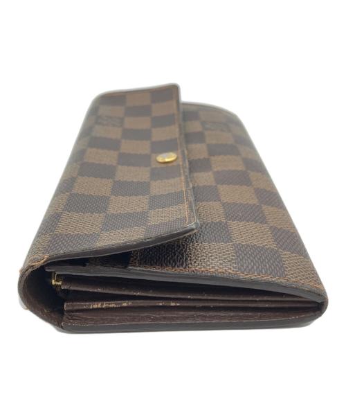 LOUIS VUITTON（ルイ ヴィトン）LOUIS VUITTON (ルイ ヴィトン) 長財布 ダミエ ポルトフォイユ・サラ ブラウンの古着・服飾アイテム