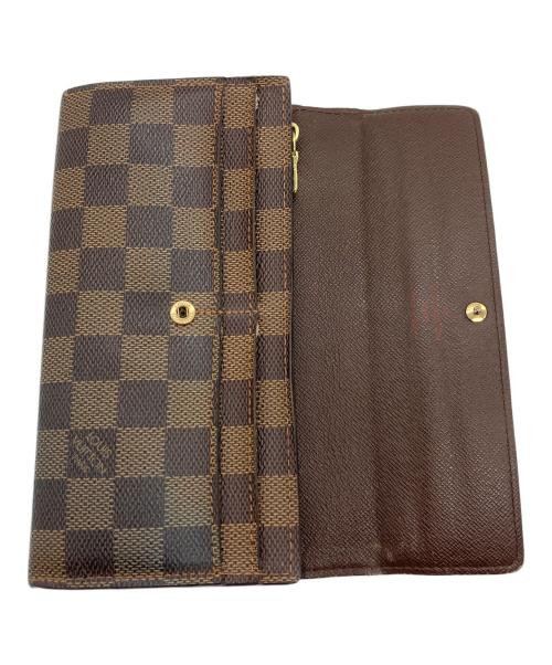 LOUIS VUITTON（ルイ ヴィトン）LOUIS VUITTON (ルイ ヴィトン) 長財布 ダミエ ポルトフォイユ・サラ ブラウンの古着・服飾アイテム