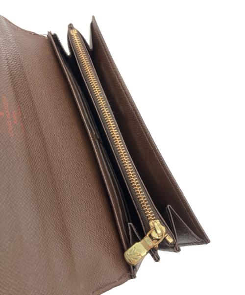 LOUIS VUITTON（ルイ ヴィトン）LOUIS VUITTON (ルイ ヴィトン) 長財布 ダミエ ポルトフォイユ・サラ ブラウンの古着・服飾アイテム