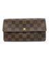 LOUIS VUITTON（ルイ ヴィトン）の古着「長財布 ダミエ ポルトフォイユ・サラ」｜ブラウン