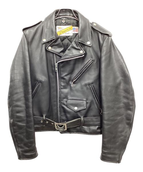 Schott（ショット）Schott (ショット) レザーライダースジャケット ブラック サイズ:38の古着・服飾アイテム