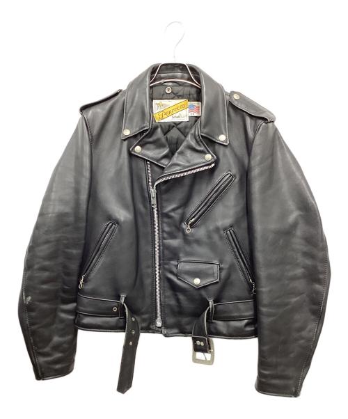 Schott（ショット）Schott (ショット) レザーライダースジャケット ブラック サイズ:38の古着・服飾アイテム