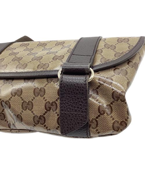 GUCCI（グッチ）GUCCI (グッチ) GGクリスタル　ボディバッグ ブラウンの古着・服飾アイテム