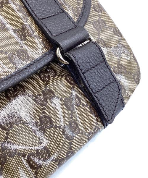 GUCCI（グッチ）GUCCI (グッチ) GGクリスタル　ボディバッグ ブラウンの古着・服飾アイテム