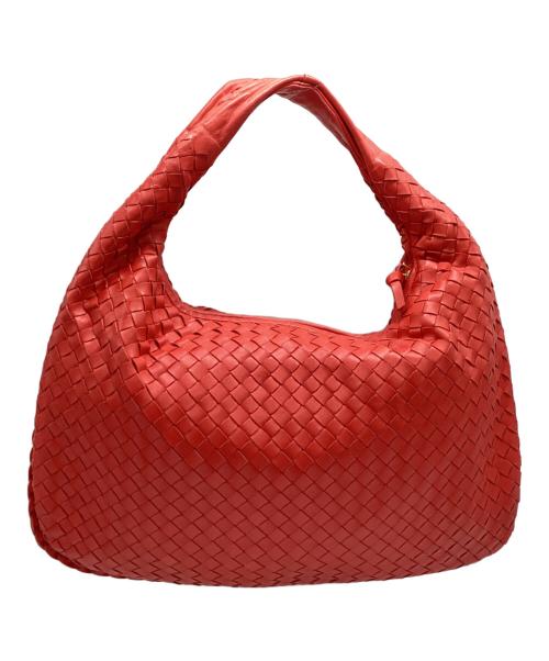 BOTTEGA VENETA（ボッテガベネタ）BOTTEGA VENETA (ボッテガベネタ) イントレチャートハンドバッグ レッドの古着・服飾アイテム
