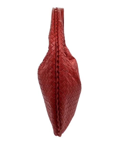 BOTTEGA VENETA（ボッテガベネタ）BOTTEGA VENETA (ボッテガベネタ) イントレチャートハンドバッグ レッドの古着・服飾アイテム