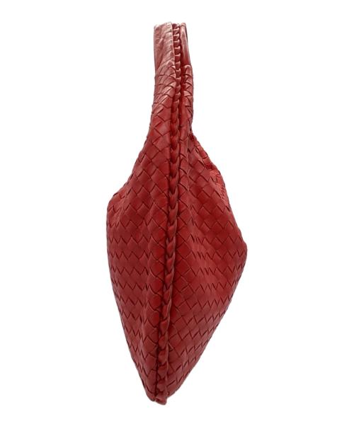 BOTTEGA VENETA（ボッテガベネタ）BOTTEGA VENETA (ボッテガベネタ) イントレチャートハンドバッグ レッドの古着・服飾アイテム