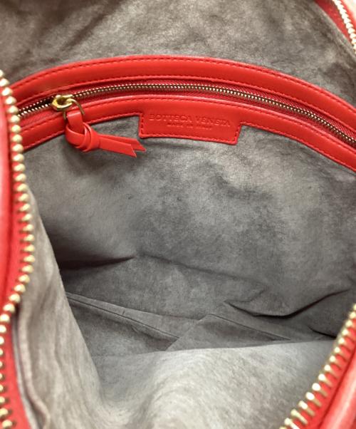 BOTTEGA VENETA（ボッテガベネタ）BOTTEGA VENETA (ボッテガベネタ) イントレチャートハンドバッグ レッドの古着・服飾アイテム
