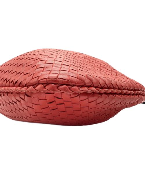 BOTTEGA VENETA（ボッテガベネタ）BOTTEGA VENETA (ボッテガベネタ) イントレチャートハンドバッグ レッドの古着・服飾アイテム
