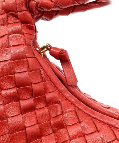 BOTTEGA VENETA（ボッテガベネタ）BOTTEGA VENETA (ボッテガベネタ) イントレチャートハンドバッグ レッドの古着・服飾アイテム